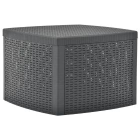 Side Table Anthracite 21.3"x21.3"x14.4" Plastic