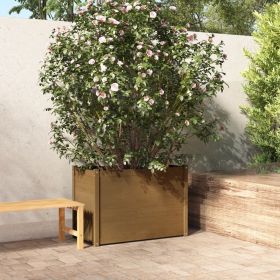 Garden Planter Honey Brown 39.4"x19.7"x27.6" Solid Wood Pine